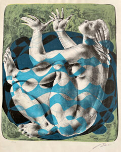 Hans Erni: "Badende". Lithographie 35/150 (47.7 x 39.7 cm). 1960. Nr. 321 im Werkverzeichnis der Lithografien (Hans Erni-Stiftung, 1993). Aus Privatsammlung (Schweiz).